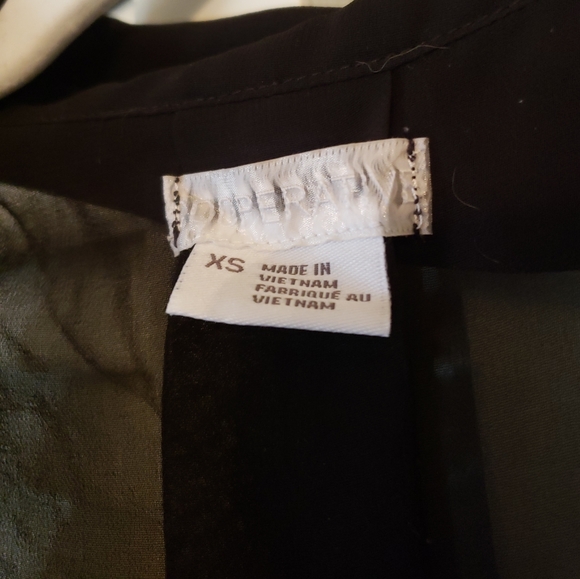 Cooperative Button Down Blouse SZ XS Black - Picture 2 of 10